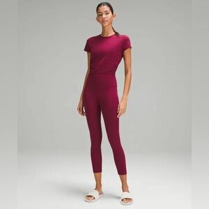 lululemon all it takes Short Sleeve Tee deep luxe size 8